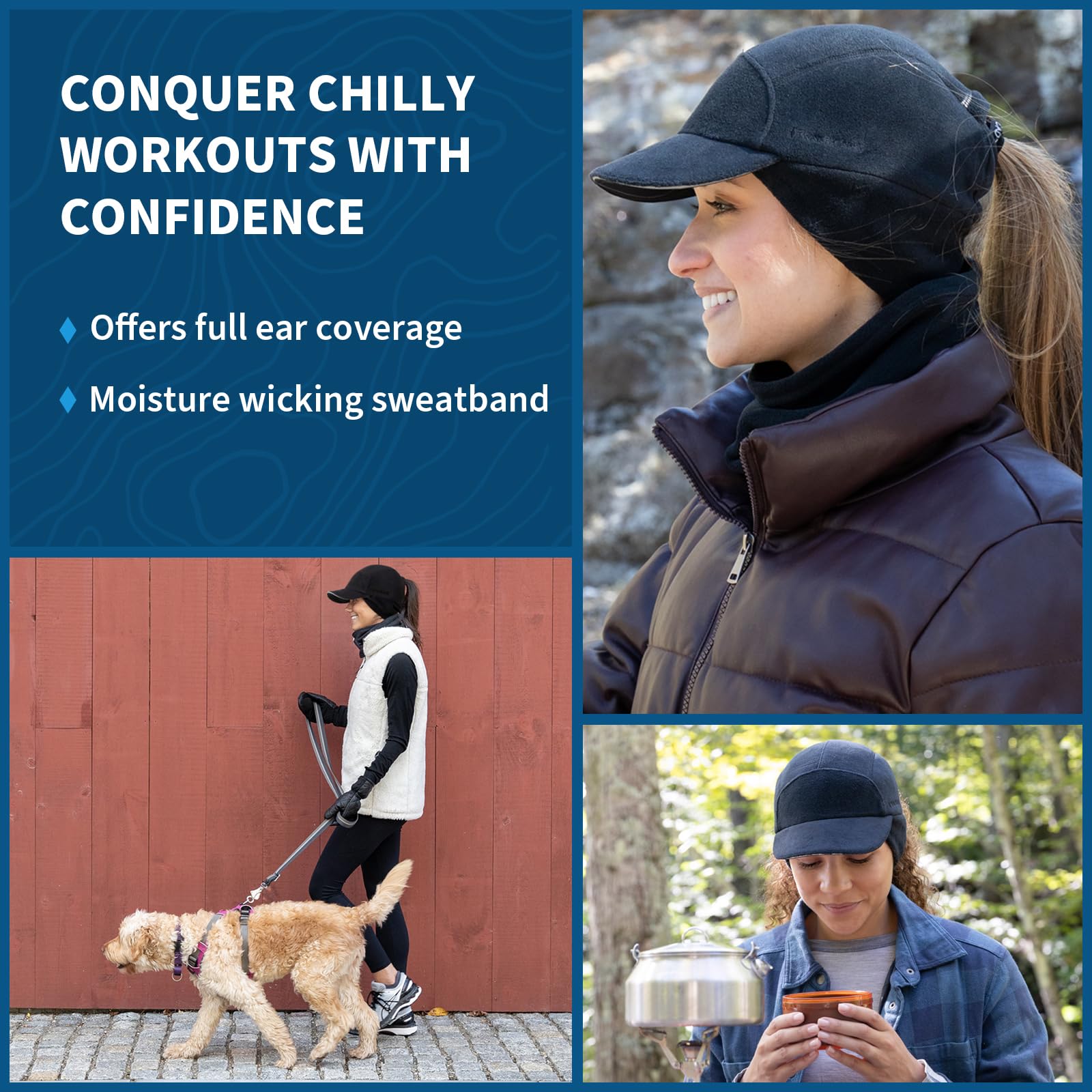 TrailHeads Fleece Ponytail Hat for Women – Trailblazer Reflective Winter Hat with Ponytail Hole for Workouts - Image 5