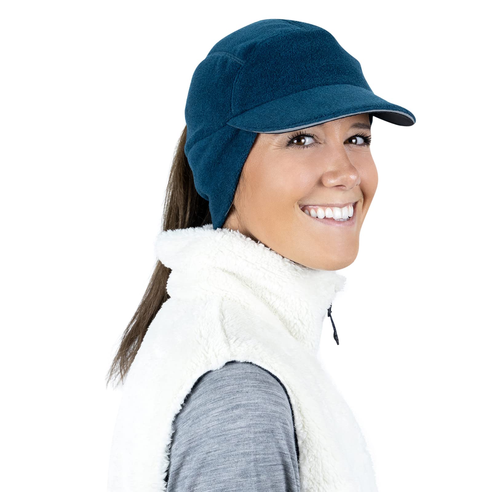 TrailHeads Fleece Ponytail Hat for Women – Trailblazer Reflective Winter Hat with Ponytail Hole for Workouts - Image 3