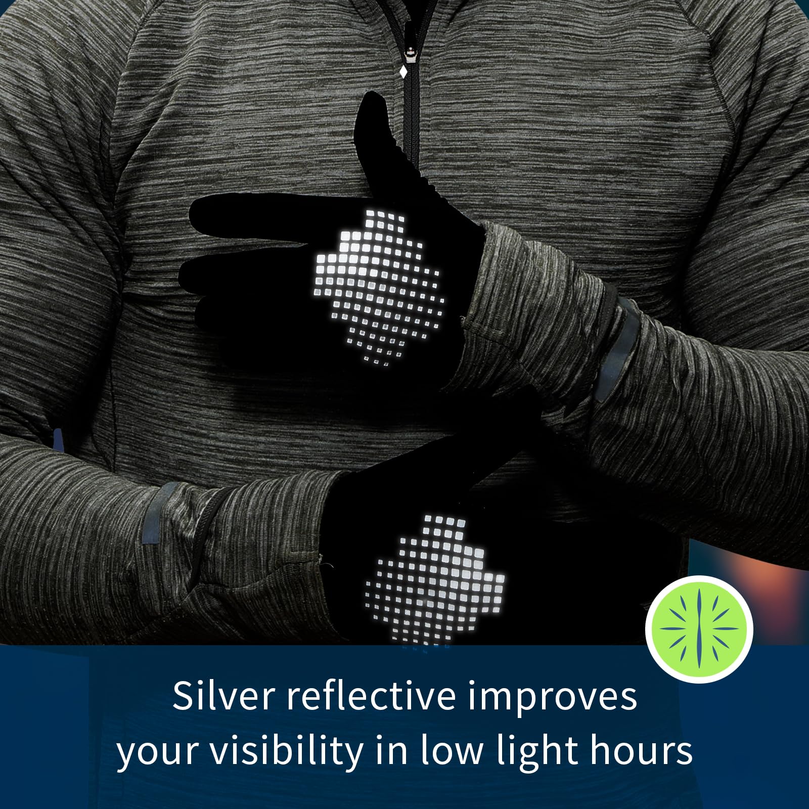 TrailHeads Lightweight Running Gloves for Men – Moisture Wicking & Touchscreen Gloves for Men with Anti-Slip Grip – Ideal for Cool Weather Workouts & Outdoor Activities - Image 3