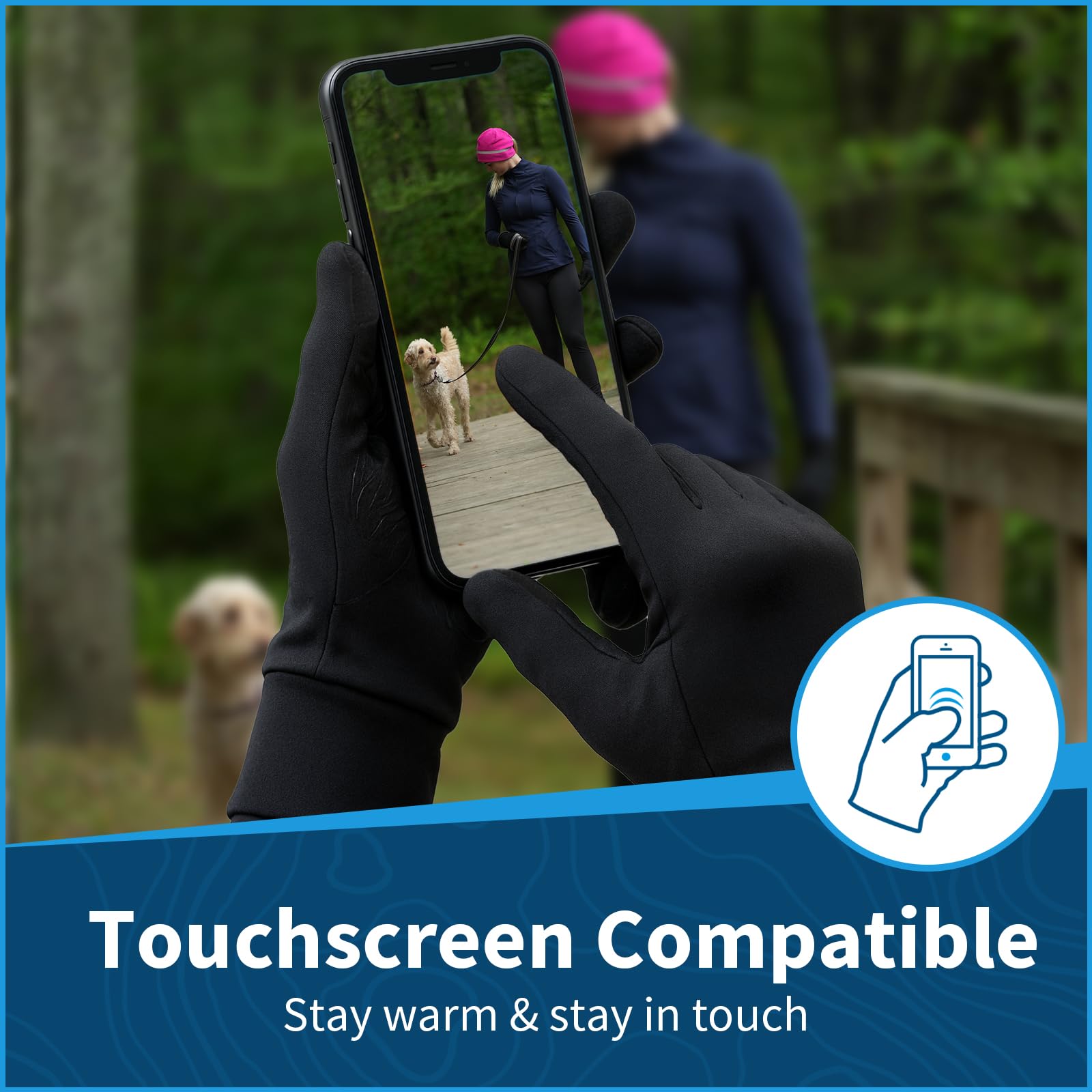 TrailHeads Lightweight Running Gloves for Women – Moisture Wicking & Touchscreen Women’s Gloves with Anti-Slip Grip – Ideal for Cool Weather Workouts & Outdoor Activities - Image 5