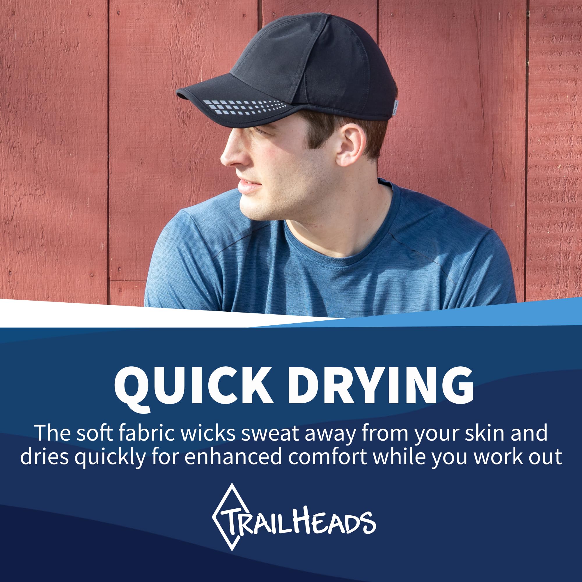 TrailHeads Men’s Running Hat with UV Protection | Quick Dry Sports Hats for Men | UPF 50 Hats | Summer Hats for Men - Image 5