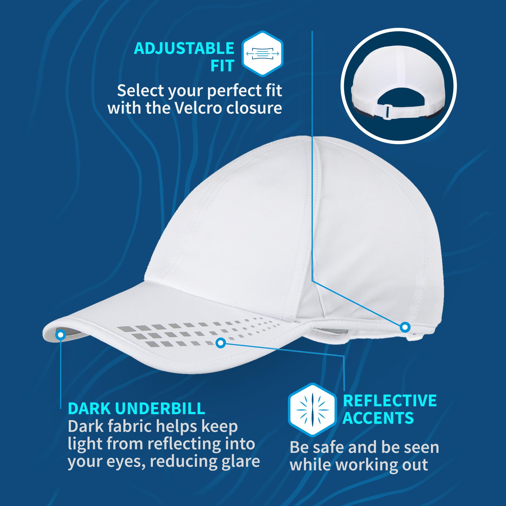 TrailHeads Men’s Running Hat with UV Protection | Quick Dry Sports Hats for Men | UPF 50 Hats | Summer Hats for Men - Image 6