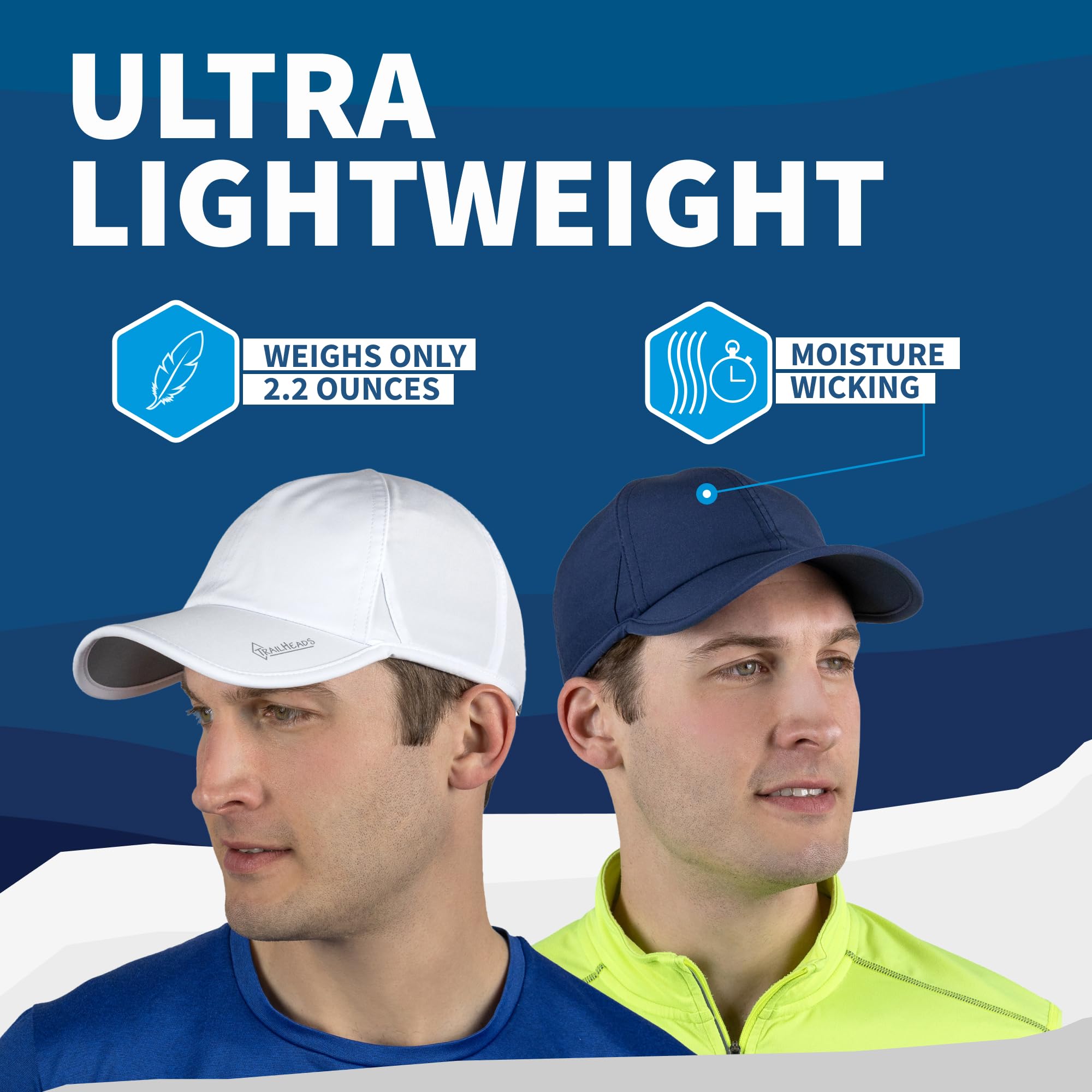 TrailHeads Men’s Running Hat with UV Protection | Quick Dry Sports Hats for Men | UPF 50 Hats | Summer Hats for Men - Image 4