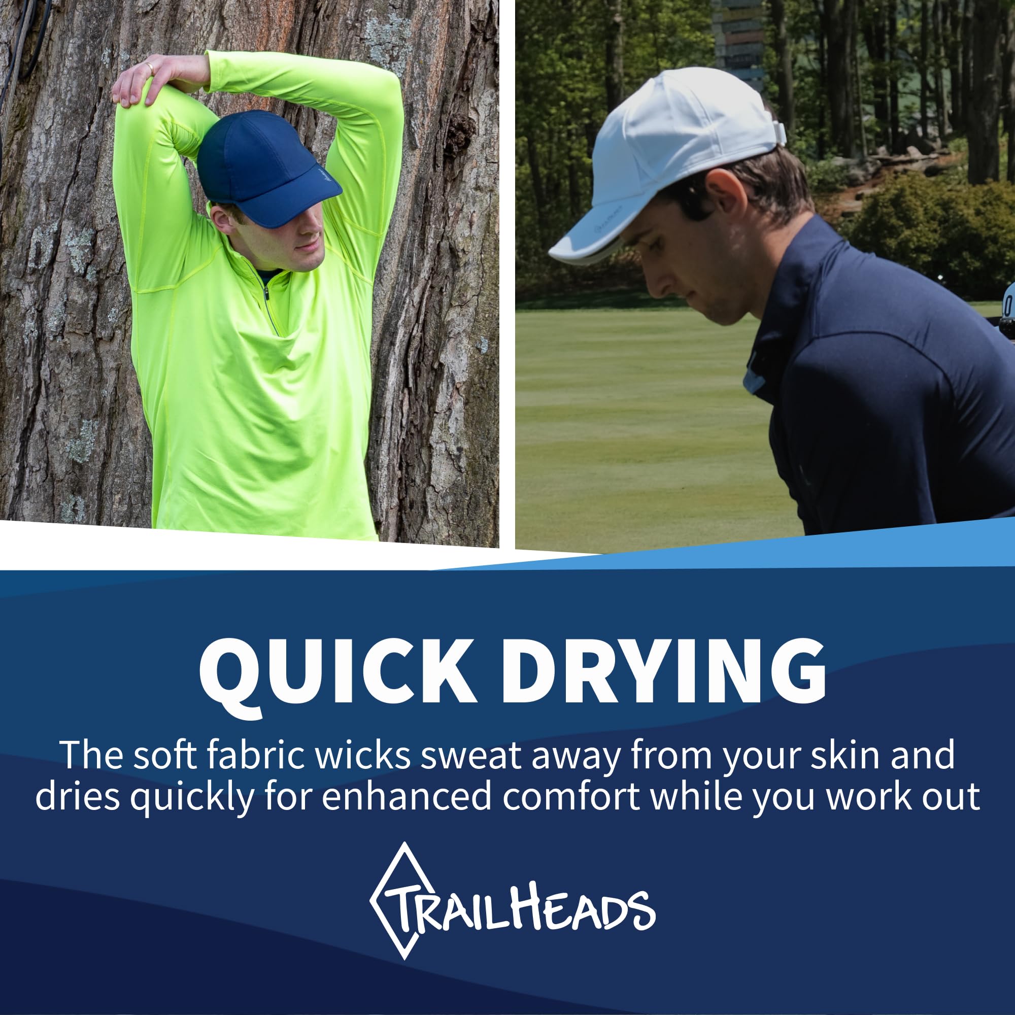TrailHeads Men’s Running Hat with UV Protection | Quick Dry Sports Hats for Men | UPF 50 Hats | Summer Hats for Men - Image 5