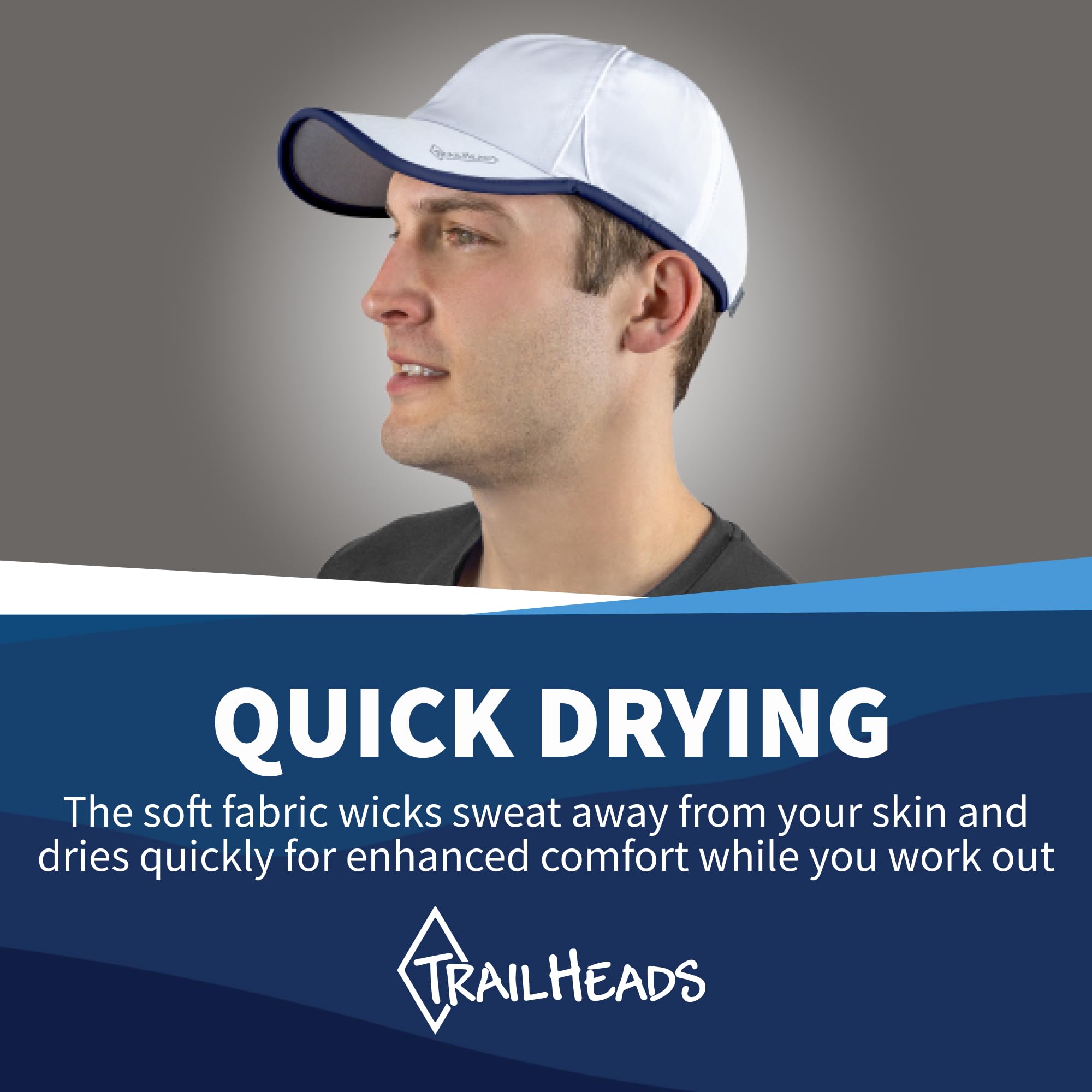 TrailHeads Men’s Running Hat with UV Protection | Quick Dry Sports Hats for Men | UPF 50 Hats | Summer Hats for Men - Image 5