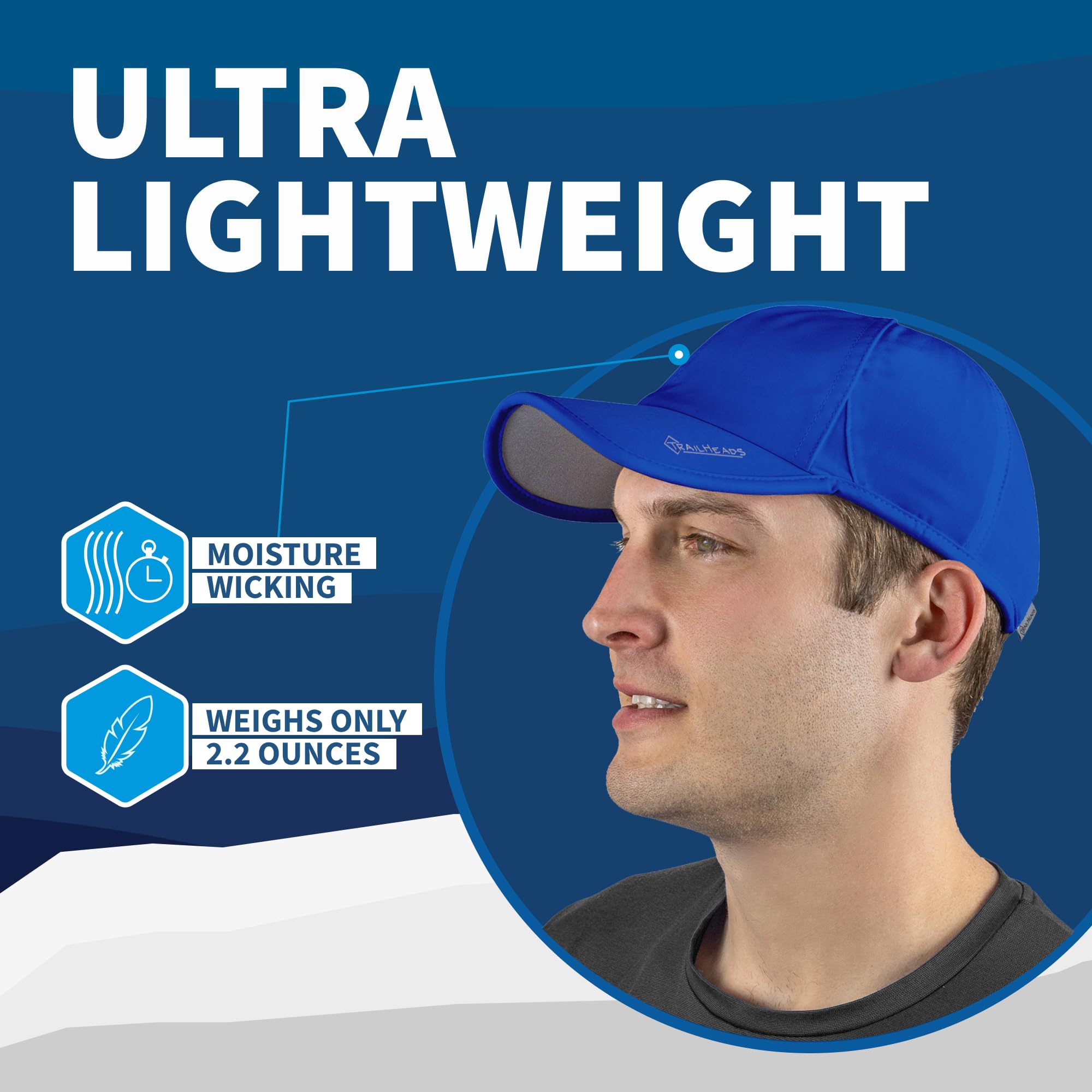 TrailHeads Men’s Running Hat with UV Protection | Quick Dry Sports Hats for Men | UPF 50 Hats | Summer Hats for Men - Image 4