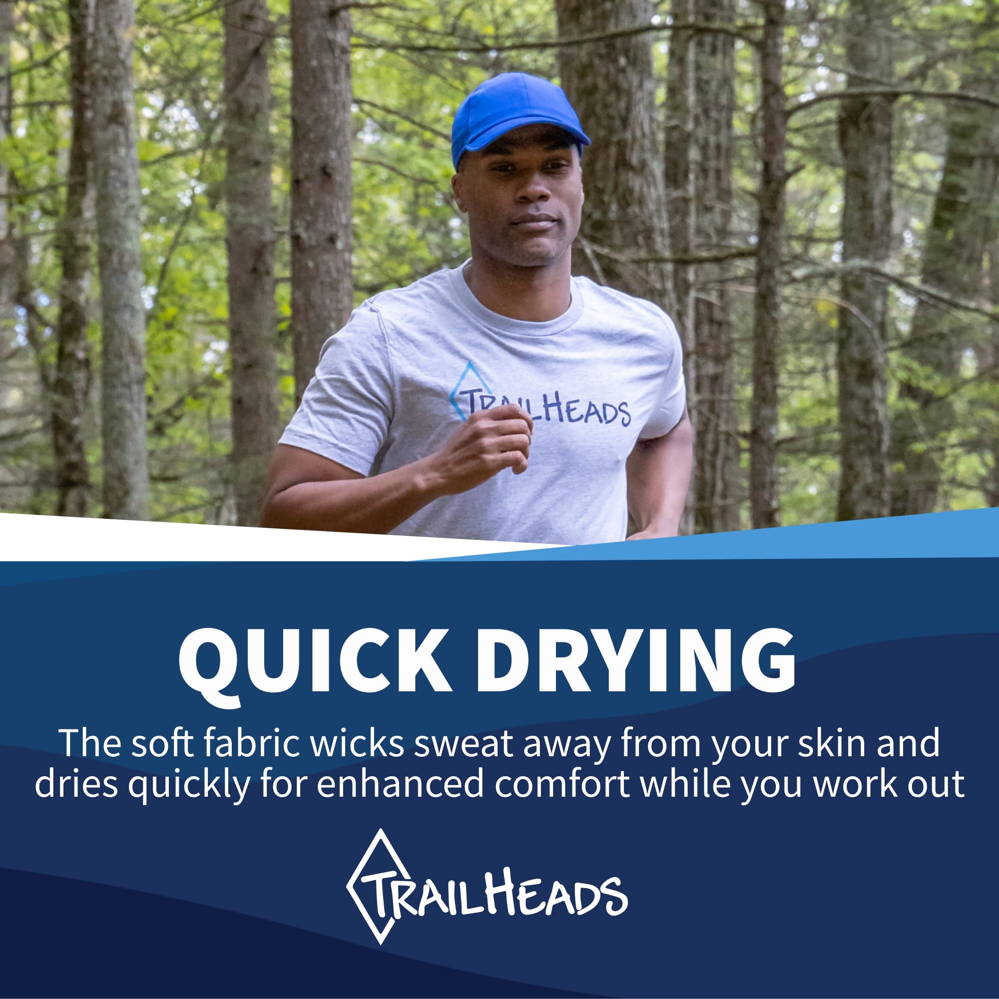 TrailHeads Men’s Running Hat with UV Protection | Quick Dry Sports Hats for Men | UPF 50 Hats | Summer Hats for Men - Image 5