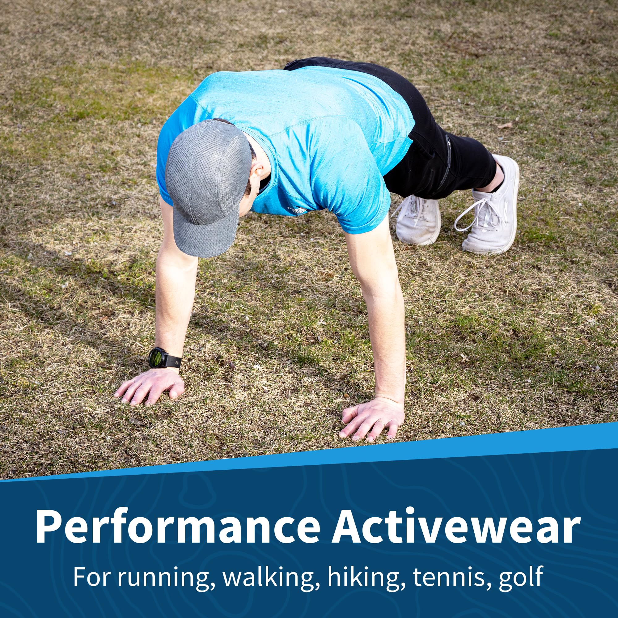 TrailHeads Performance Mens Running Hat - Lightweight, Quick Dry Workout Hats for Men - Athletic Sports Cap for Tennis, Gym - Image 4