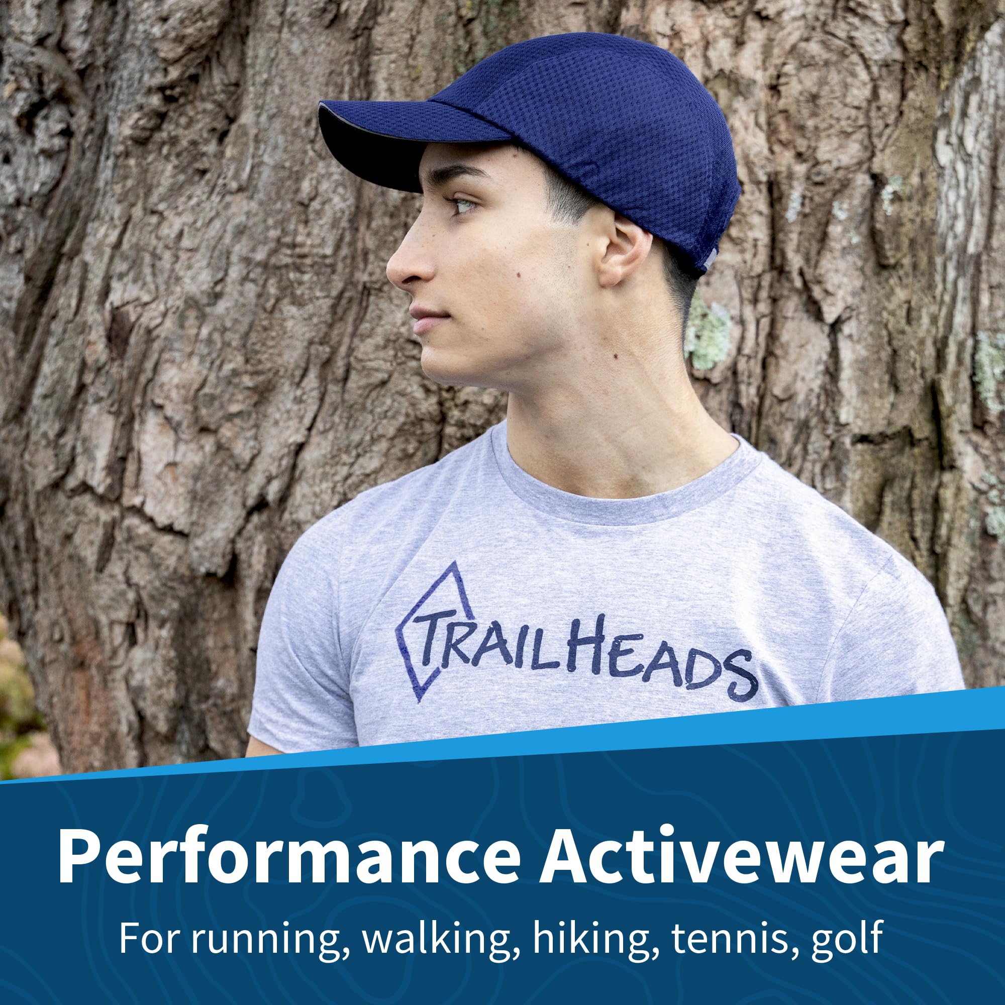 TrailHeads Performance Mens Running Hat - Lightweight, Quick Dry Workout Hats for Men - Athletic Sports Cap for Tennis, Gym - Image 4