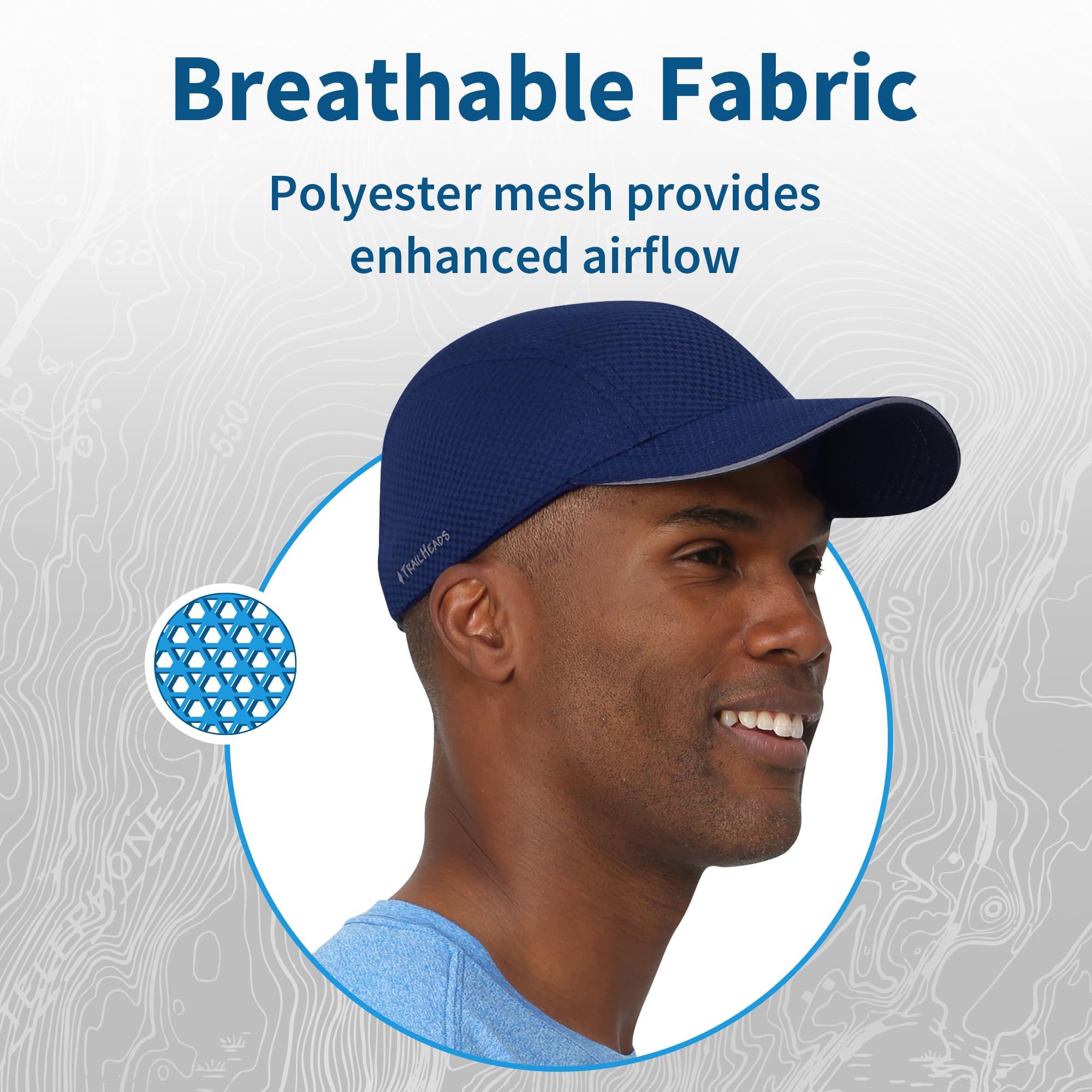 TrailHeads Performance Mens Running Hat - Lightweight, Quick Dry Workout Hats for Men - Athletic Sports Cap for Tennis, Gym - Image 5