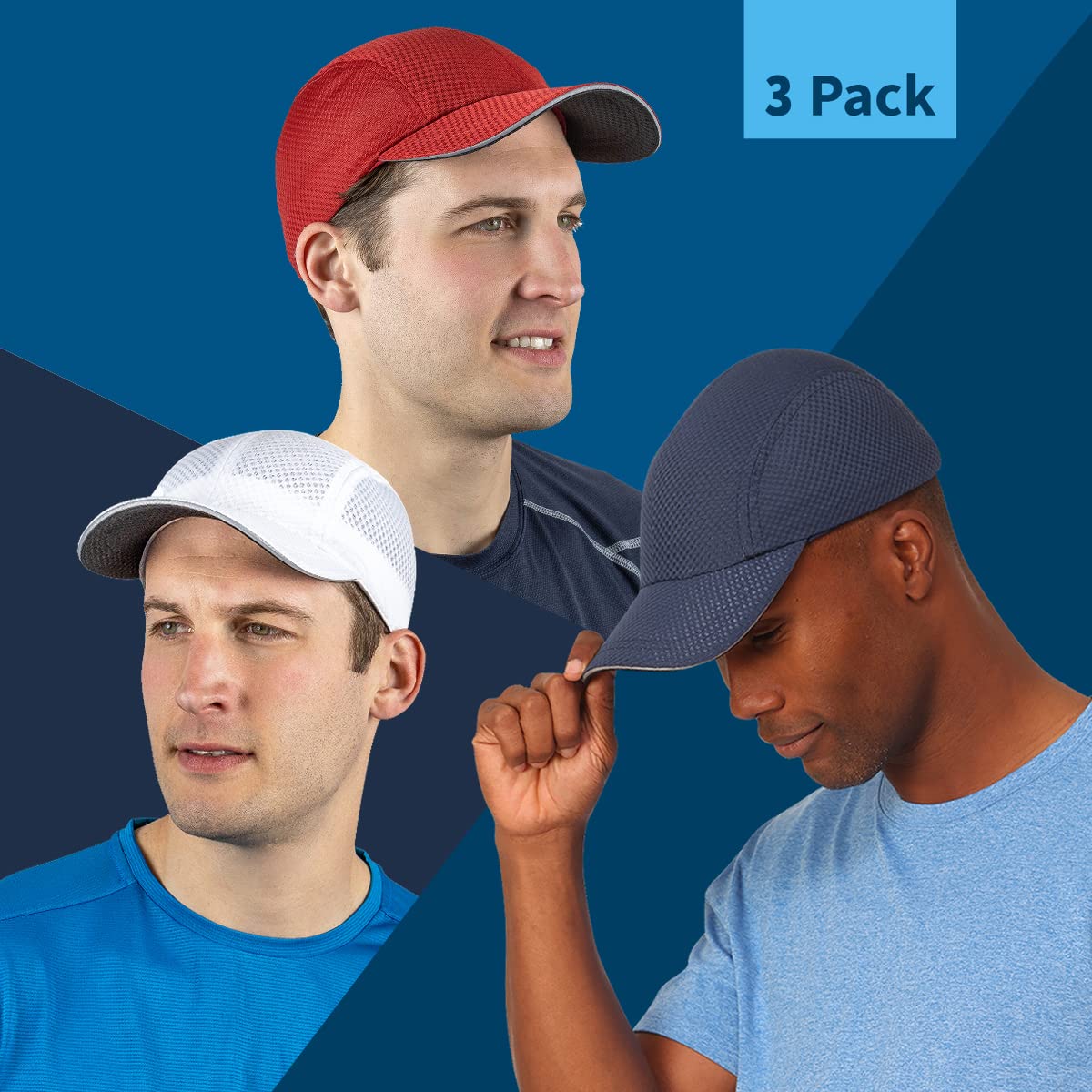TrailHeads Performance Mens Running Hat - Lightweight, Quick Dry Workout Hats for Men - Athletic Sports Cap for Tennis, Gym - Image 4