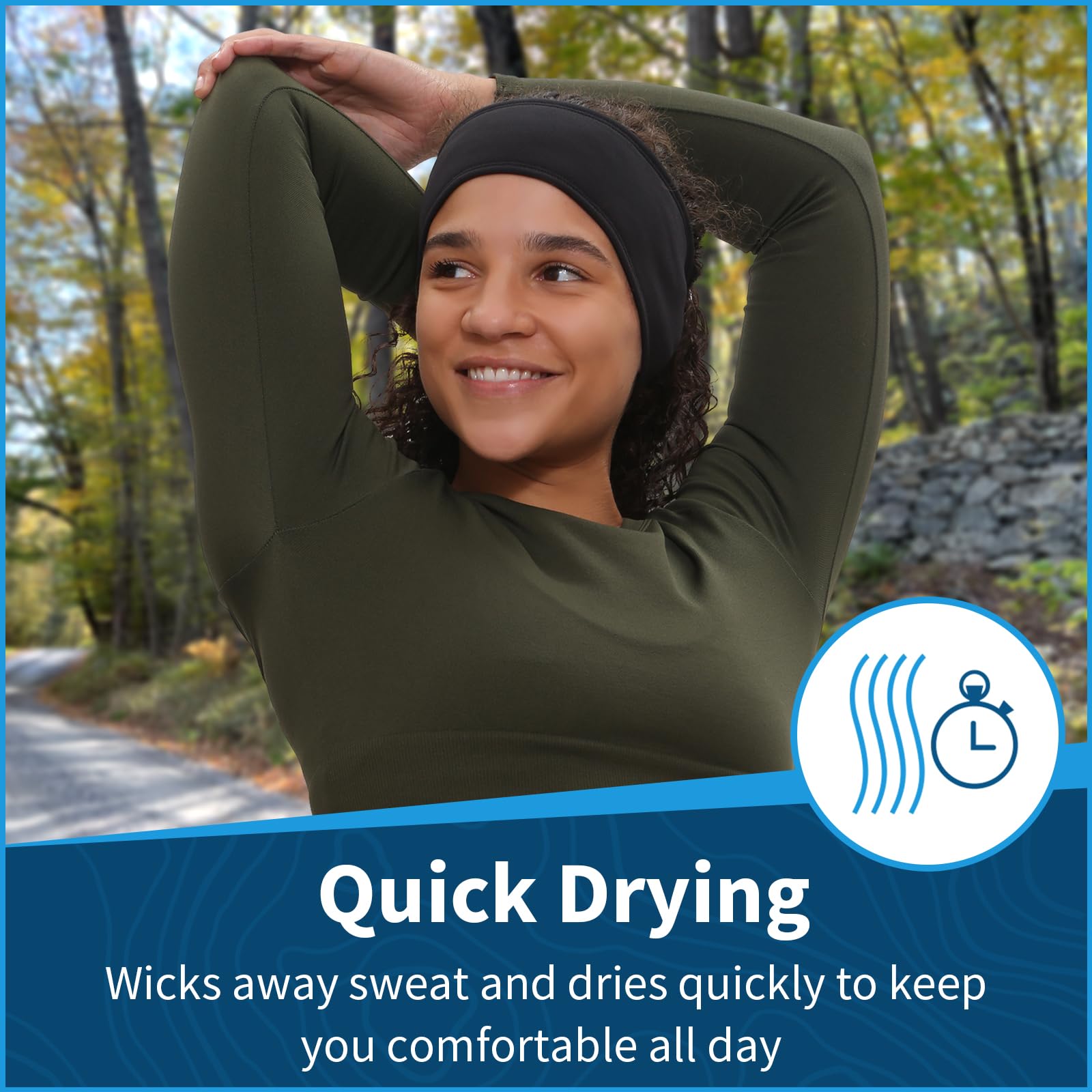 TrailHeads Running Headband – Moisture-Wicking Ear Protector Active Lifestyles, Sports Headband – Helmet-Friendly Workout Gear - Image 3