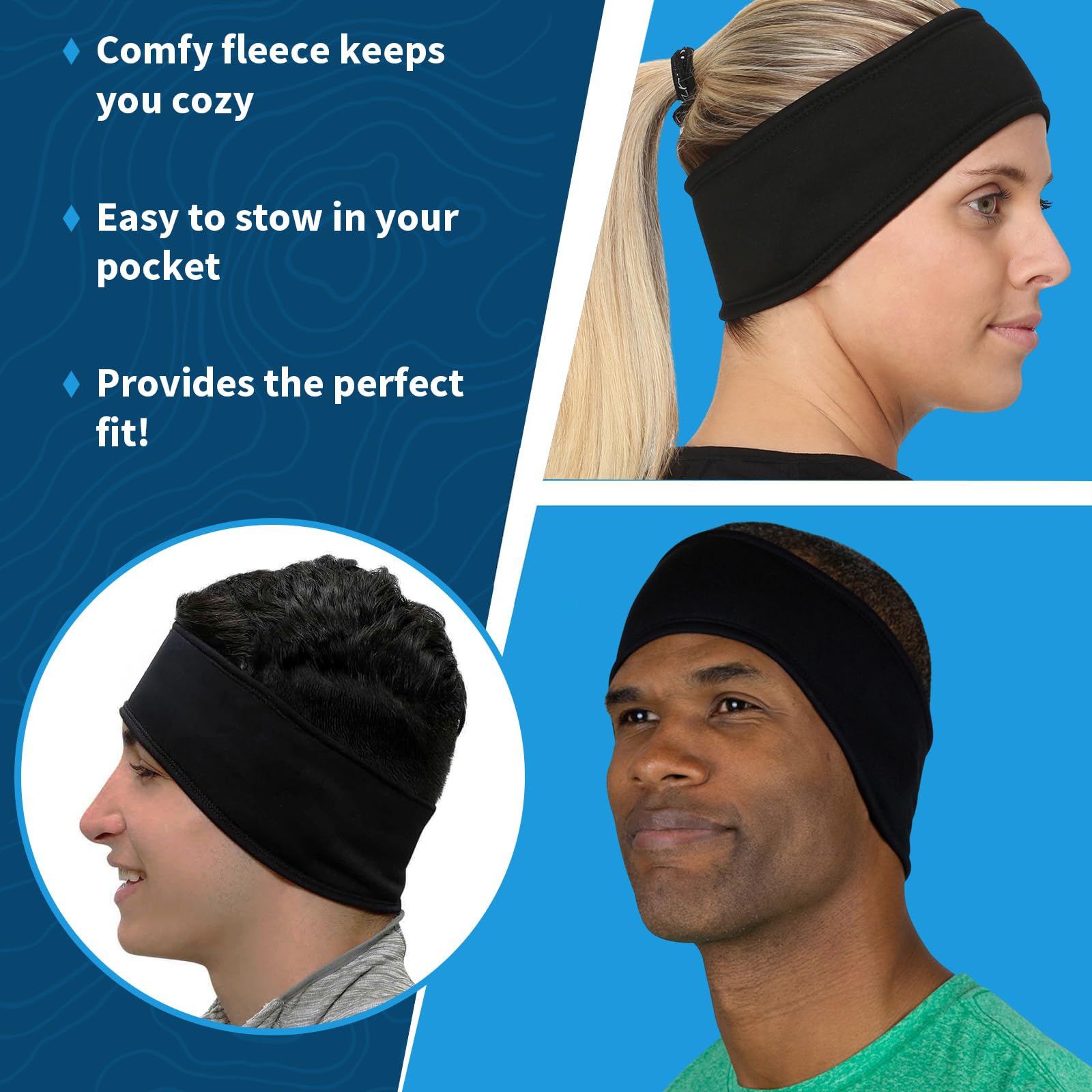 TrailHeads Running Headband – Moisture-Wicking Ear Protector Active Lifestyles, Sports Headband – Helmet-Friendly Workout Gear - Image 5