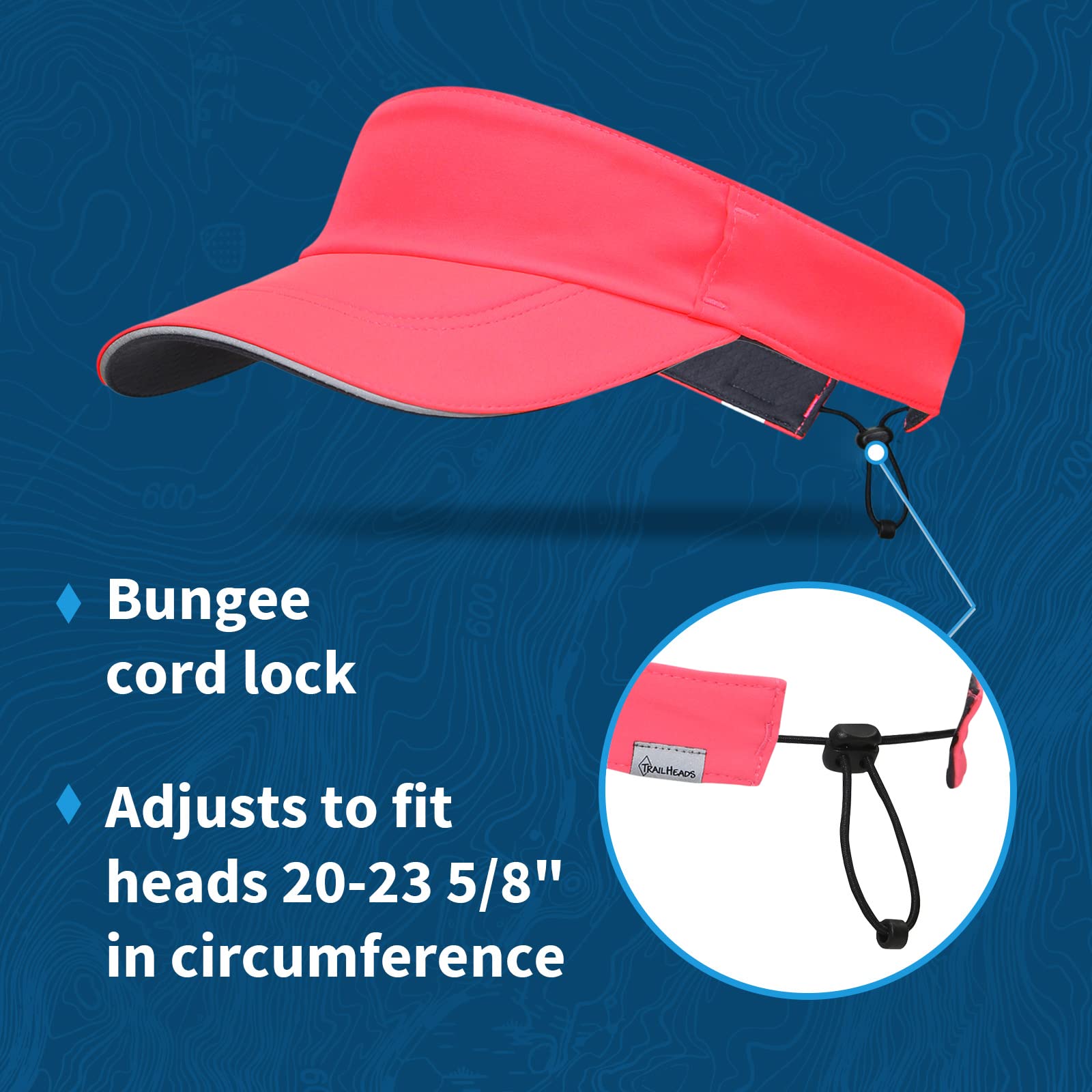 TrailHeads Sun Visor Hat for Women - Recycled Running Visors for Women - Tennis, Golf, Softball, Summer - Women's Visors - Image 3