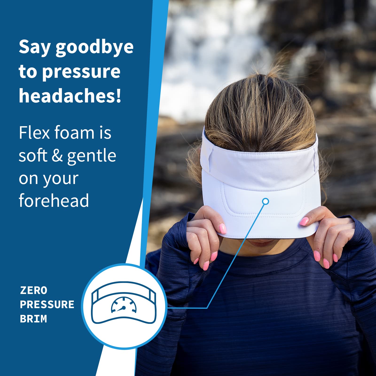 TrailHeads Sun Visor Hat for Women - Recycled Running Visors for Women - Tennis, Golf, Softball, Summer - Women's Visors - Image 4