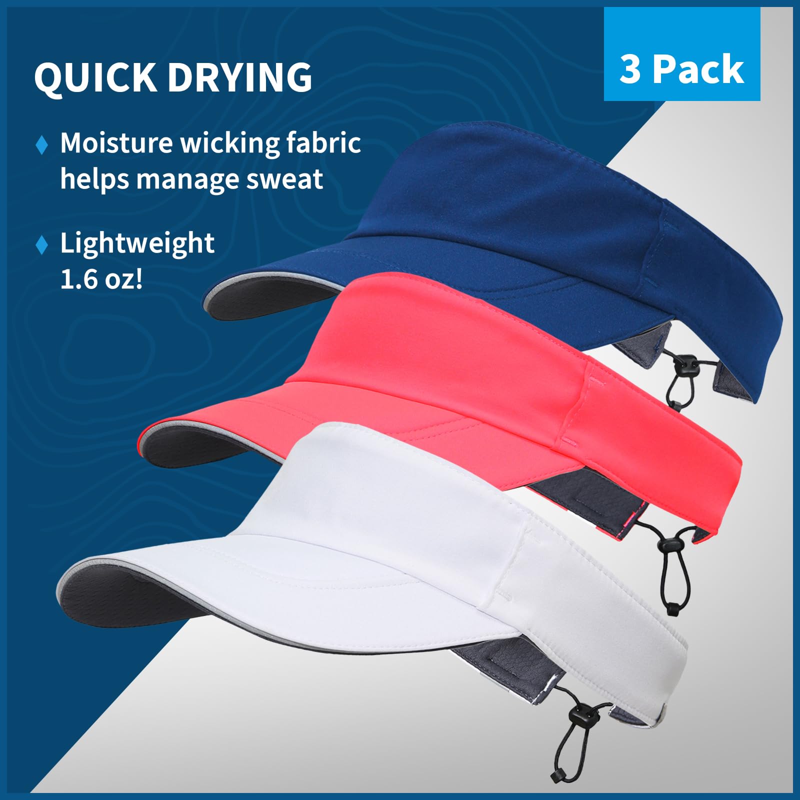 TrailHeads Sun Visor Hat for Women - Recycled Running Visors for Women - Tennis, Golf, Softball, Summer - Women's Visors - Image 5