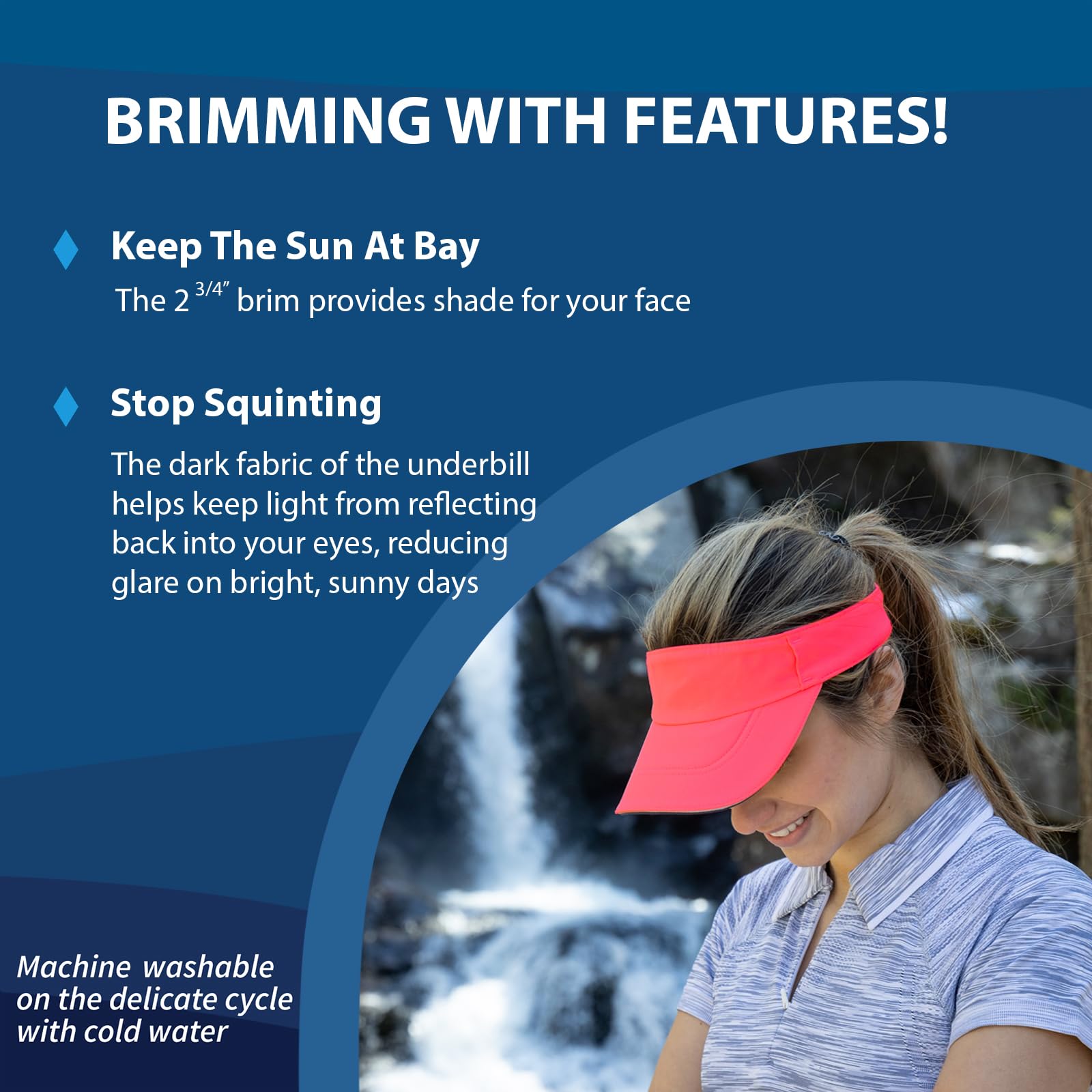 TrailHeads Sun Visor Hat for Women - Recycled Running Visors for Women - Tennis, Golf, Softball, Summer - Women's Visors - Image 6