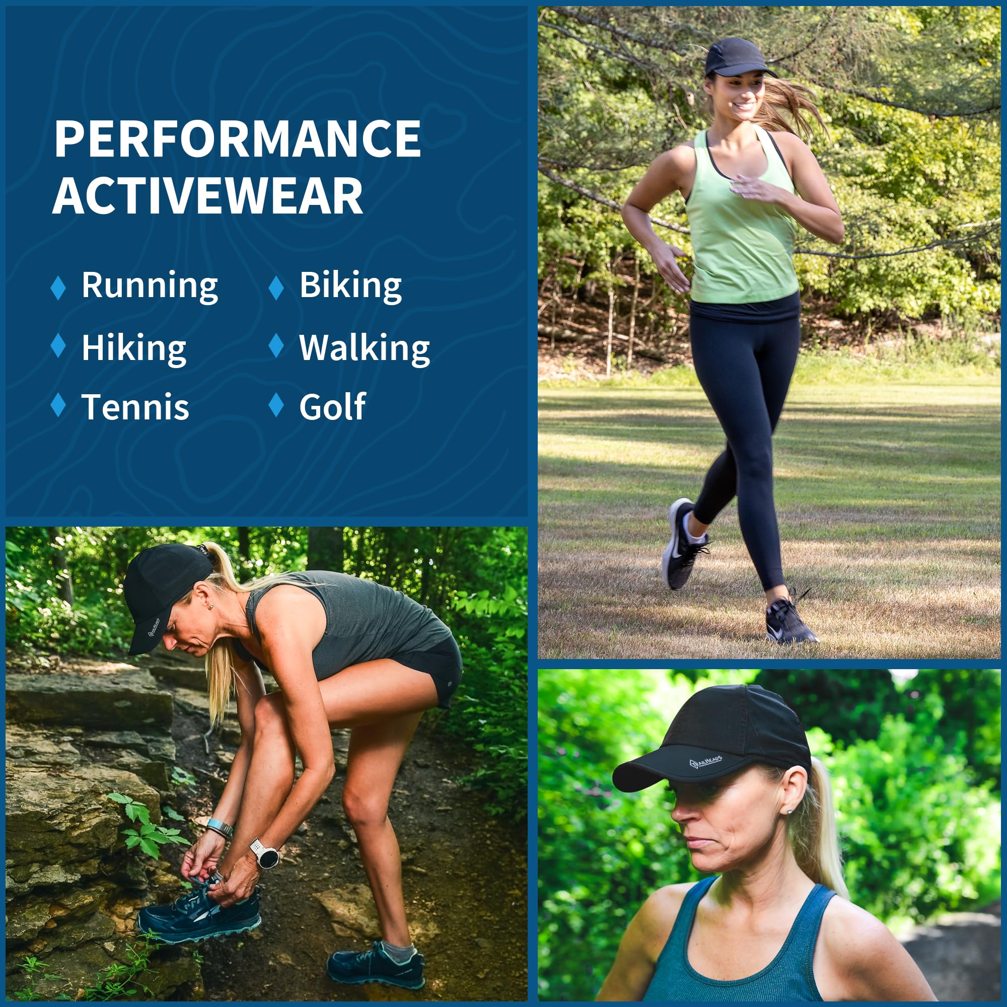 TrailHeads UV Protection Running Hats for Women, 50+ UPF - Summer Hats for Women Baseball Cap - Tennis, Golf, Gym, Workout - Image 4