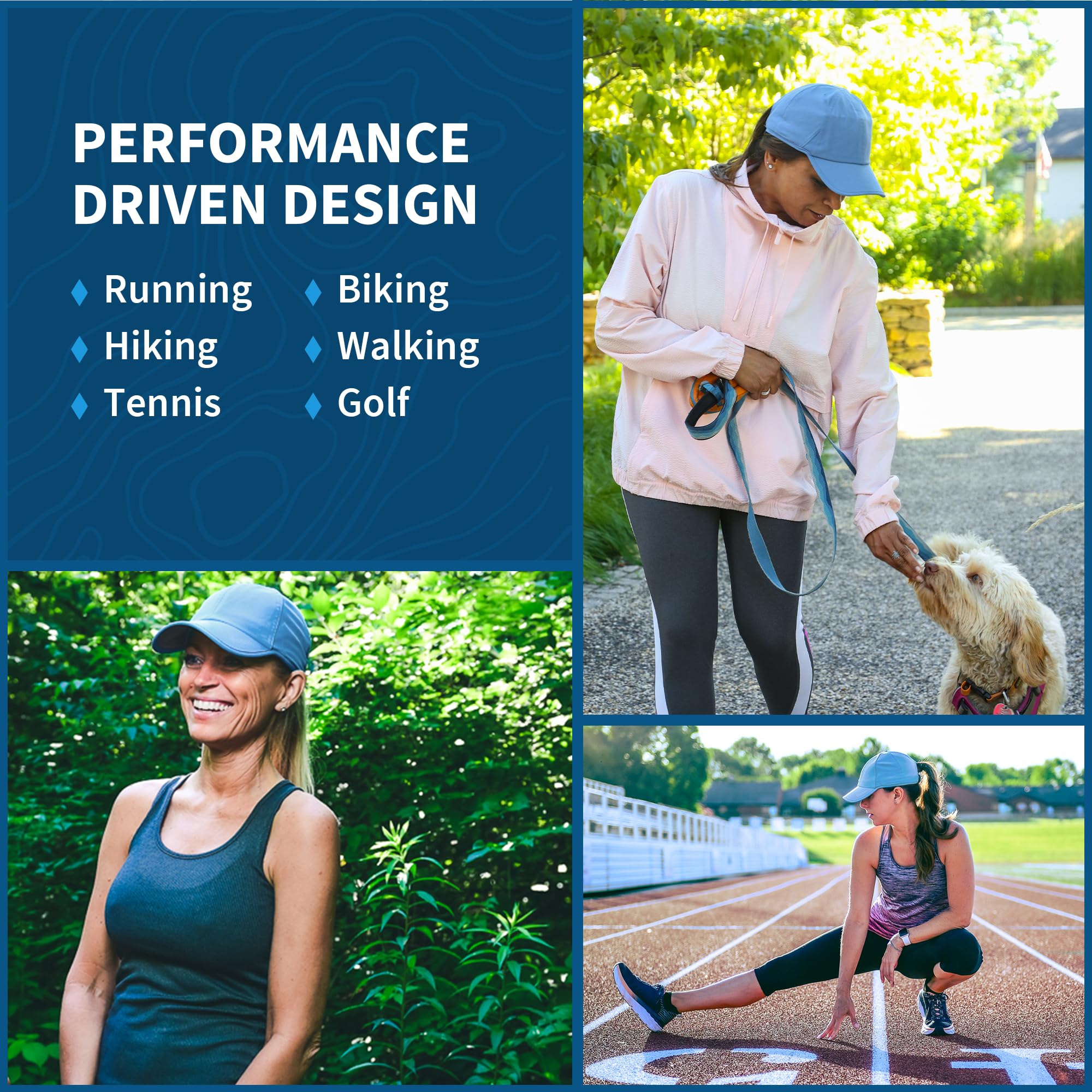 TrailHeads UV Protection Running Hats for Women, 50+ UPF - Summer Hats for Women Baseball Cap - Tennis, Golf, Gym, Workout - Image 4