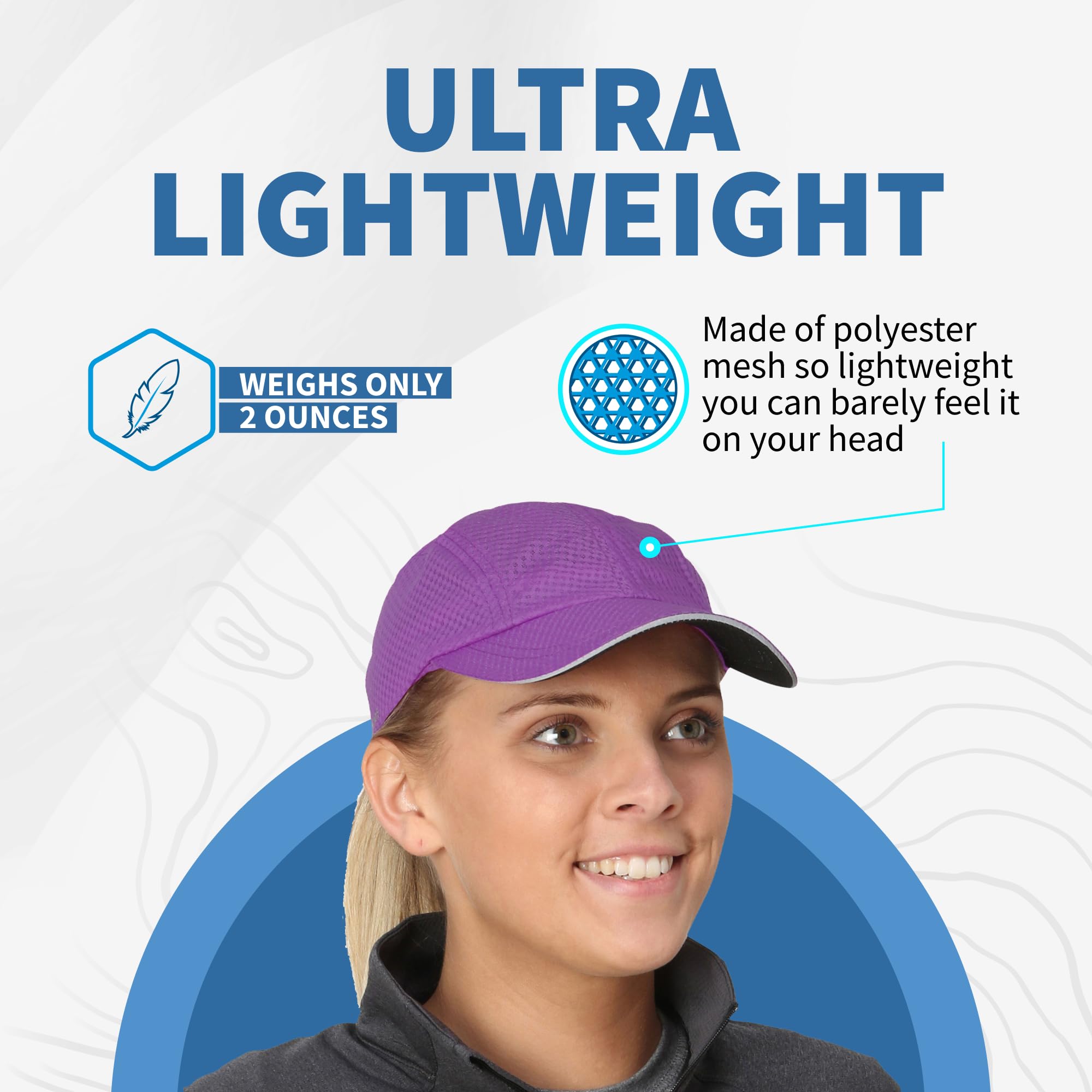 TrailHeads Women's Race Day Performance Running Cap, Lightweight & Quick Drying Mesh Sports Hat with Reflective Trim - Image 3