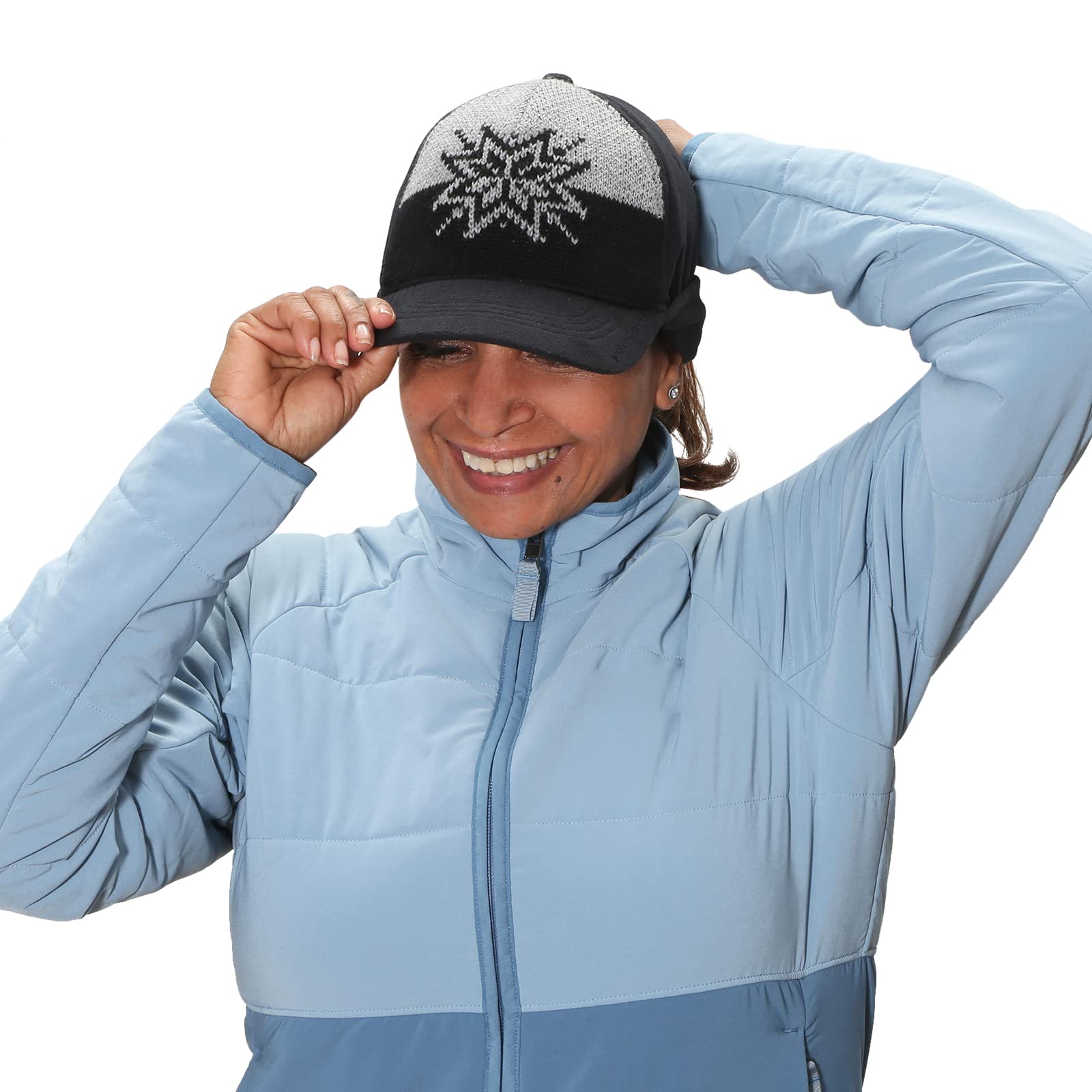 TrailHeads Women's Winter Ponytail Hat | Trucker Hat with Drop Down Ear Warmers - Image 4