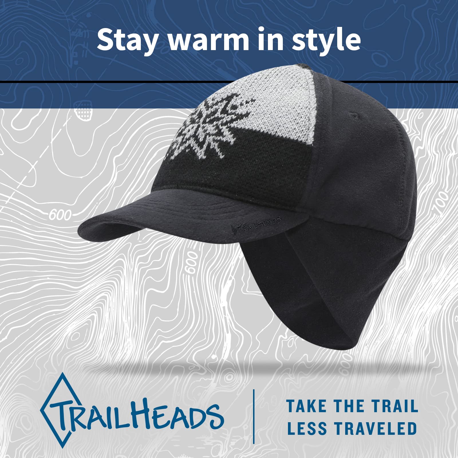 TrailHeads Women's Winter Ponytail Hat | Trucker Hat with Drop Down Ear Warmers - Image 6