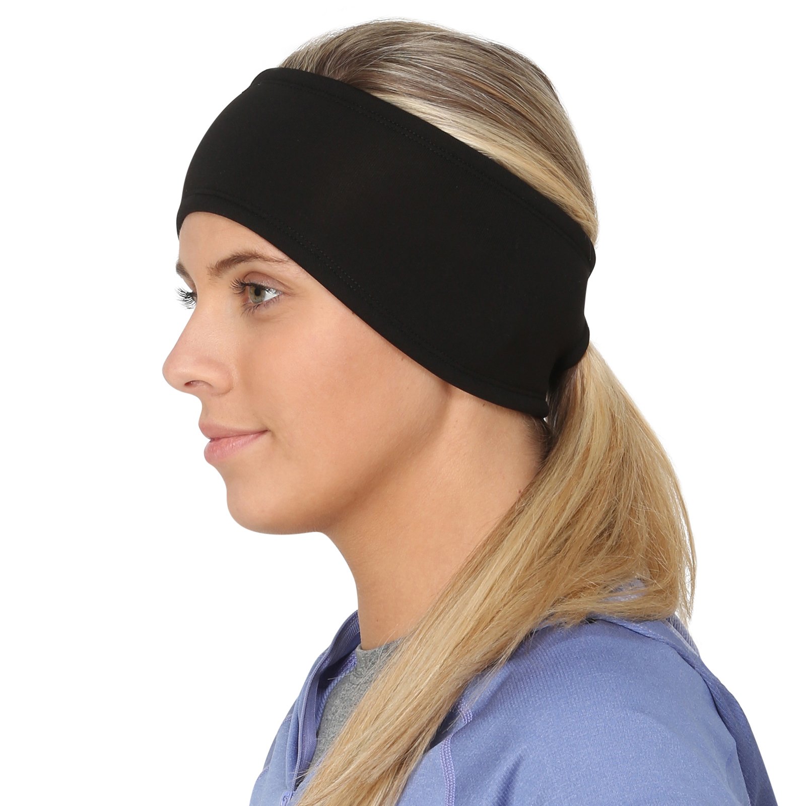 TrailHeads Womens Ponytail Headband - Moisture Wicking Hair Headband for Running, Winter, Workout - Athletic Headband Women - Image 8